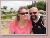 Torremolinos - Abschiedsfoto mit letztem Blick auf die Palmen