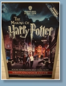 London - tube poster about the opening day of the Harry Potter Studios